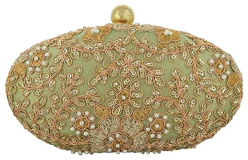 Tooba Handcrafted GSAO Womens Potli (Green)