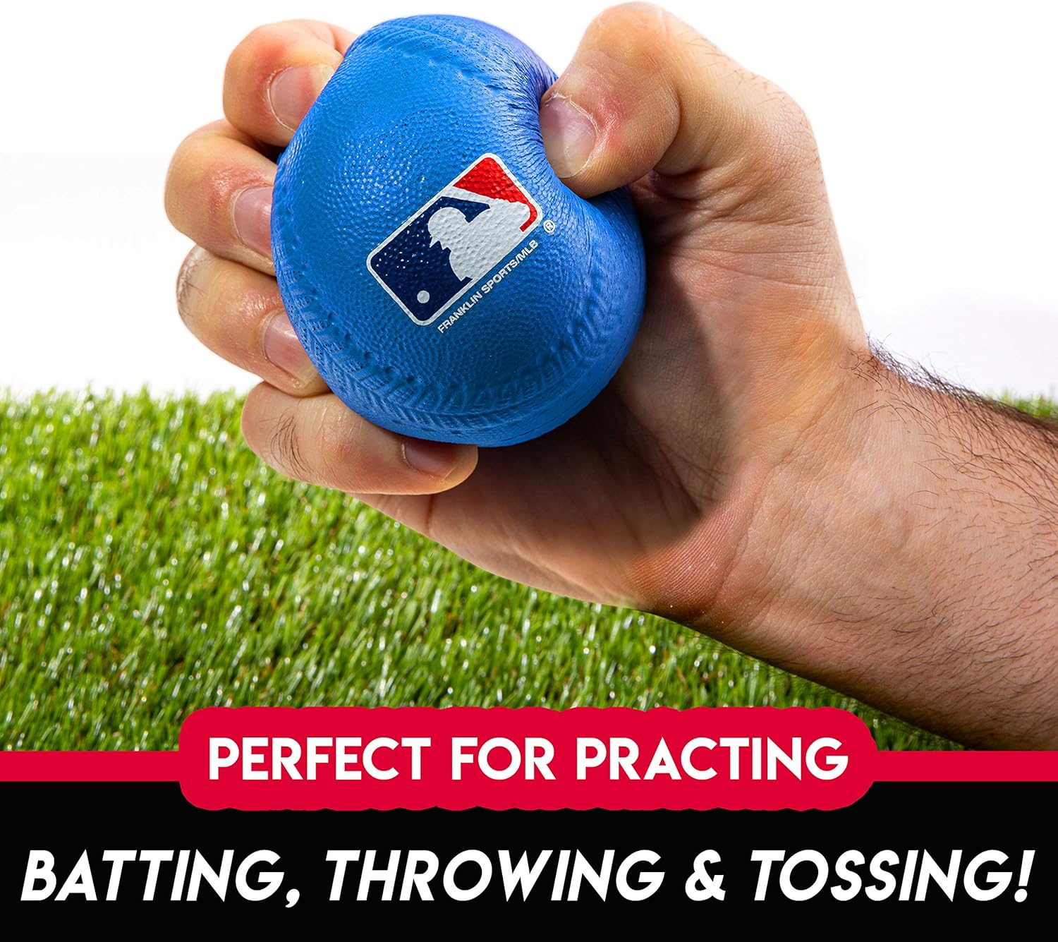 Franklin Sports Foam Baseballs - Soft Foam Practice Baseballs for Kids - Perfect for Hitting and Indoor or Outdoor Play - 3 Pack - Official MLB Licensed Product: Toys & Games