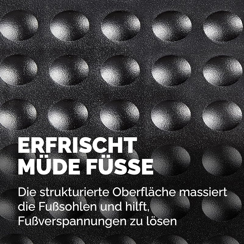 Everyday Plus Fußstütze – ergonomische Fußauflage mit Rutschfester Basis – ideal für unter dem Schreibtisch – Fußstützenhocker für Büro oder Zuhause – verbessert Sitzkomfort – Schwarz