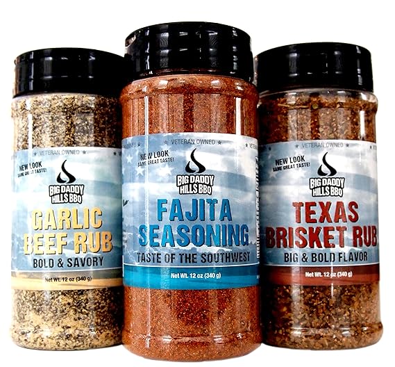 Big Daddy Hills BBQ Rub Seasoning Bundle Sets 12oz each (3