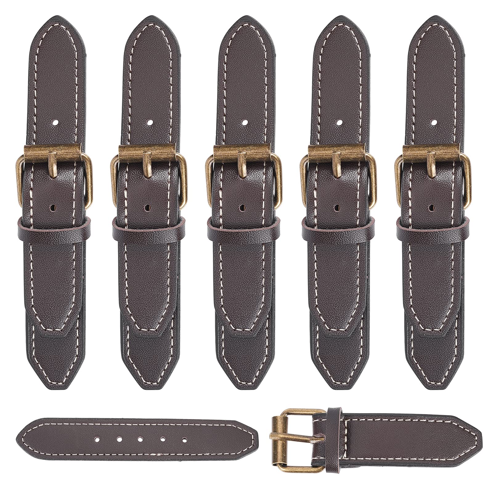 FINGERINSPIRE 6 Sets Black PU Leather Toggle Fasteners Snap On Buckle Sport Jacket Metal Clasp Leather Clasp