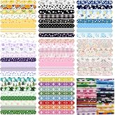 FAIBURUIC 120pcs Assorted Craft Fabric Bundle Squares Patchwork Fabric Sets for DIY Sewing Scrapbooking Quilting Dot Pattern