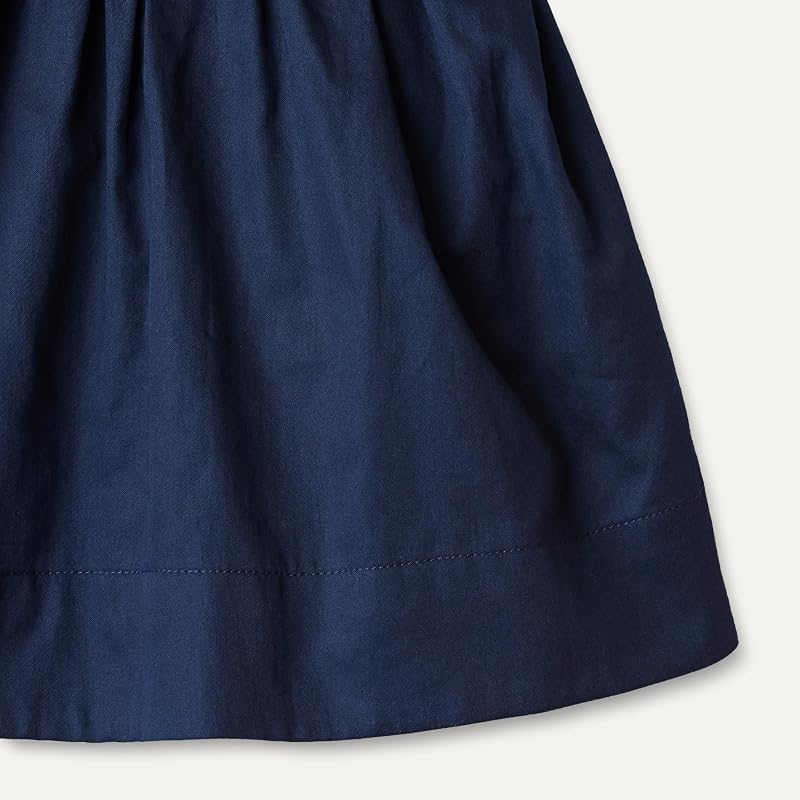 x Sofia Grainge Mamá y Yo Vestidos de Satén de Algodón Bebé-Niñas, Azul Marino, 6-9 meses