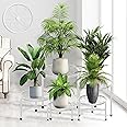 CADANI 5-Pack Metal Plant Stands for Outdoor Indoor, Anti-Rust Iron Flower Pot Stand, Heavy Duty Plant Pot Shelf for Multiple Plant, Decoration Racks for Home, Patio & Garden