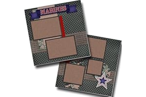 EZSCRAPBOOKS QUICK PAGES Marines - Military - Premade Scrapbook Pages - EZ Layout 4896