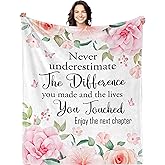 Bariceneth Christmas Retirement Gift for Woman Blanket 50" X 60", Farewell Gifts for Coworkers, Coworker Leaving Gifts for Women, Going Away Gifts for Friends, Goodbye/Moving Gifts for Nurse Boss