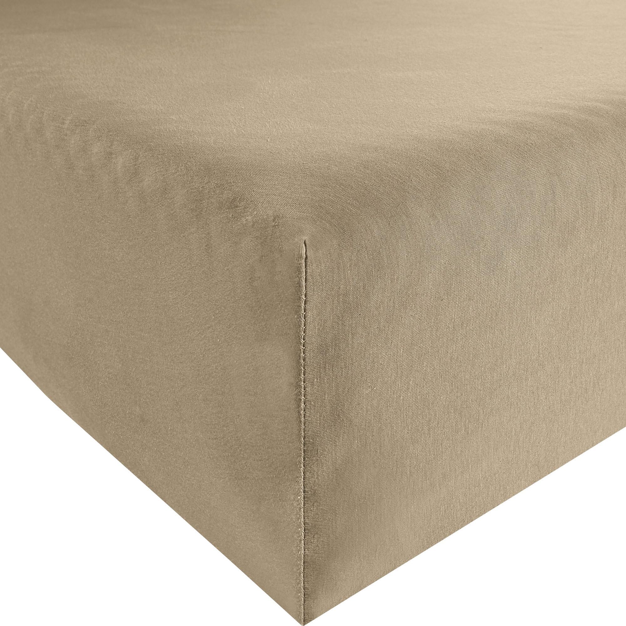 Bassetti 9302336 Fitted Sheet 4A/498 Taupe Cotton/Elastane 180 x 200 cm / 200 x 220 cm