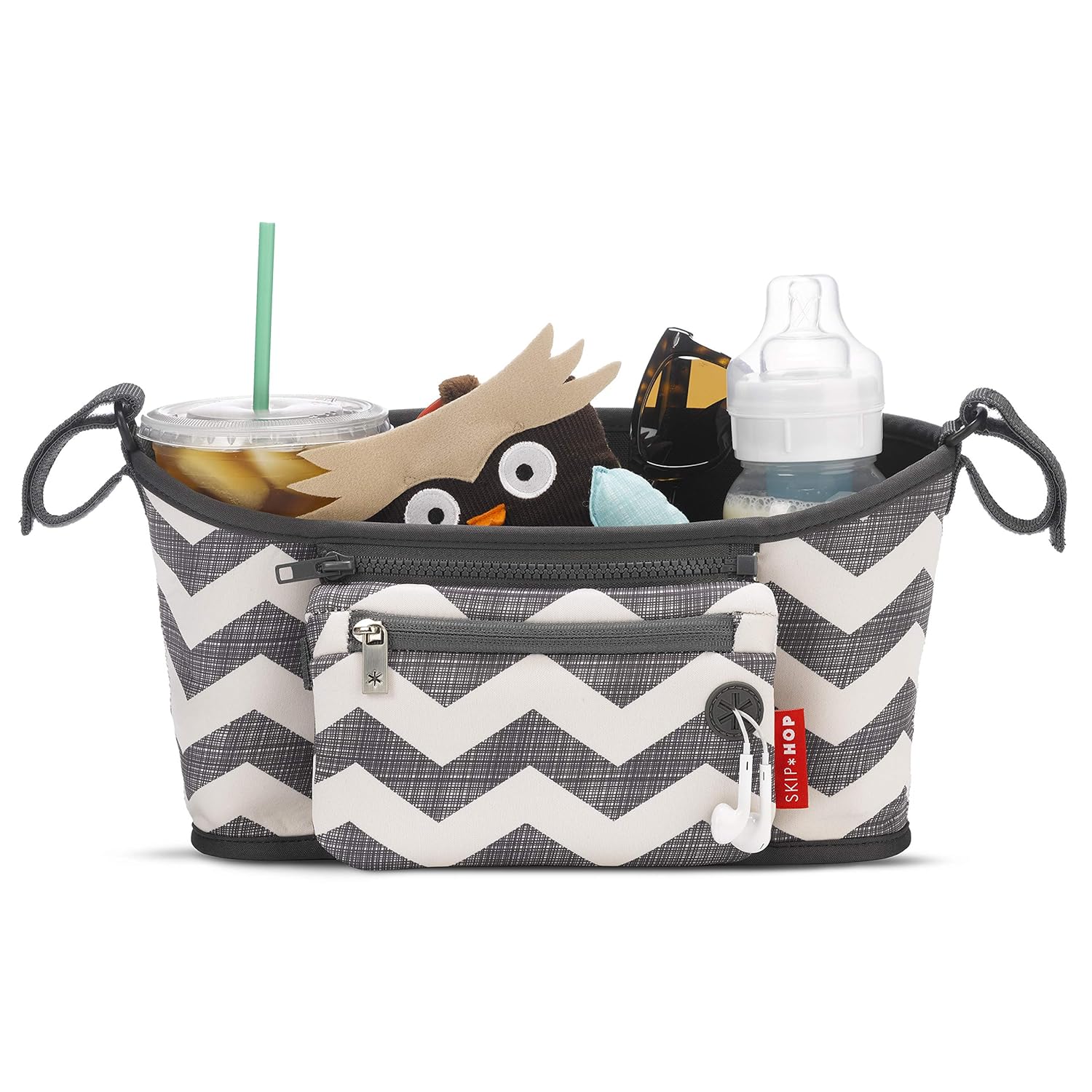 Skip Hop Stroller Organizer with Cup Holders, Grab & Go, Chevron : Baby