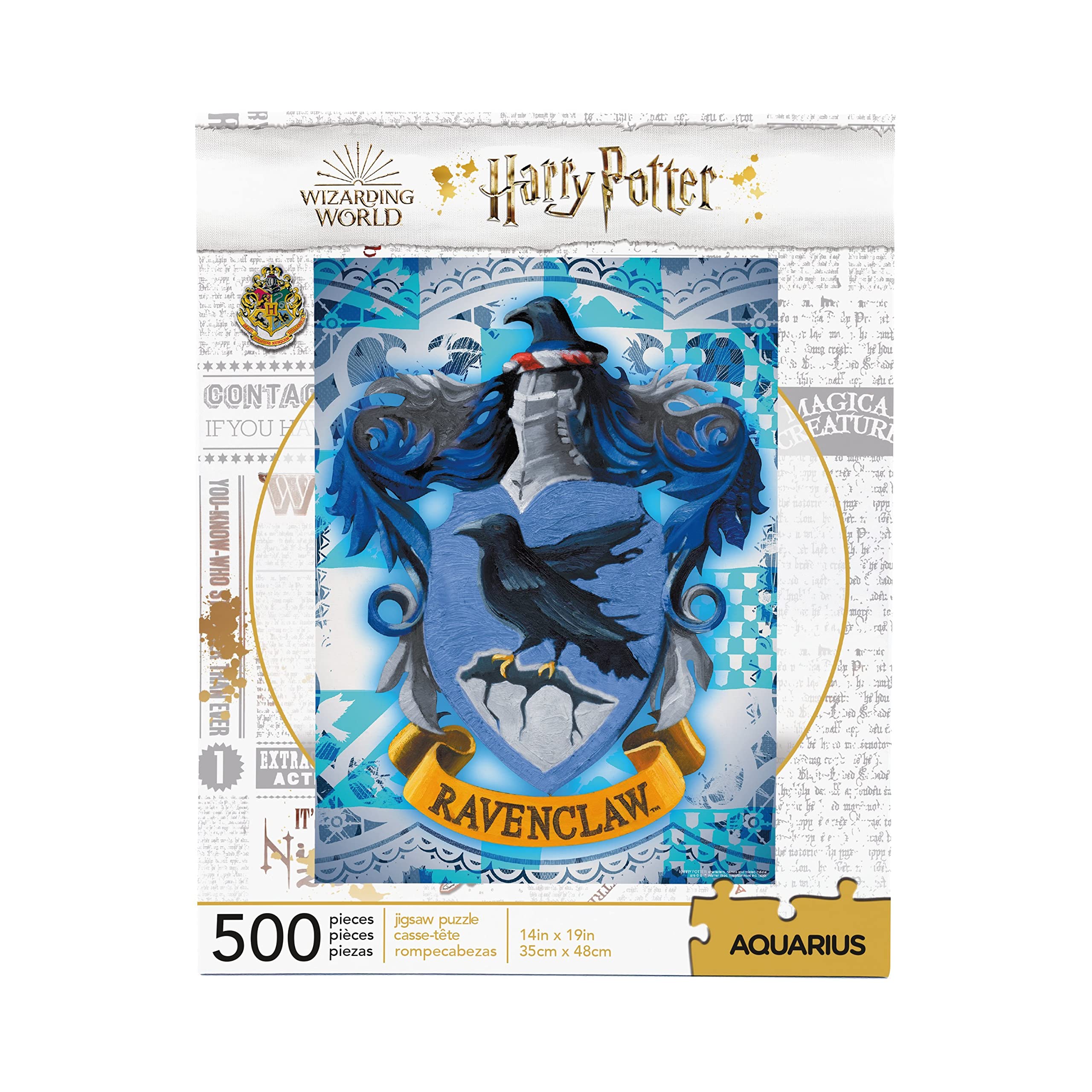 AQUARIUS 62180 Harry Potter Ravenclaw House Crest 500 Piece Jigsaw Puzzle, Multi-Colored One Size