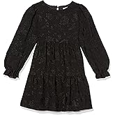 Speechless Girls' Long Sleeve Burnout Floral Chiffon Dress