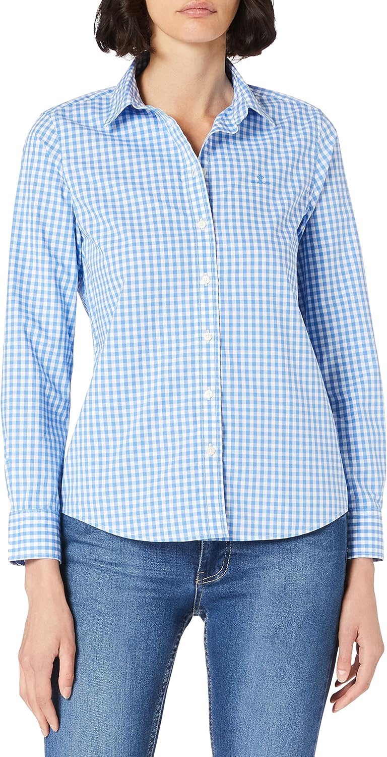 GANT Women's Broadcloth Gingham Shirt Blouse Amazon.co.uk Clothing