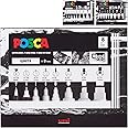 Uni Posca 8-Tip Acrylic Paint Marker Set, White, Non-Toxic, ACMI Certified, Allows You to Color on Any Surface, Ideal for Graffiti, Fine Art, DIY Projects, and More