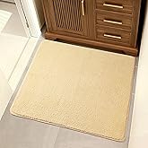 Sunlit Square Bathroom Rug 32x32, Soft Super Absorbent Bath Mat Quick Dry, Washable Bathroom Mat, Non-Slip Square Bath Rug, Cozy Shower Rugs Bathmat, Beige