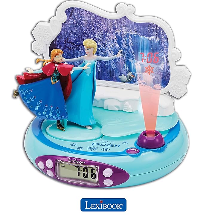 Disney Frozen - Radio Despertador con proyección de la Hora (Lexibook RP500FZ)