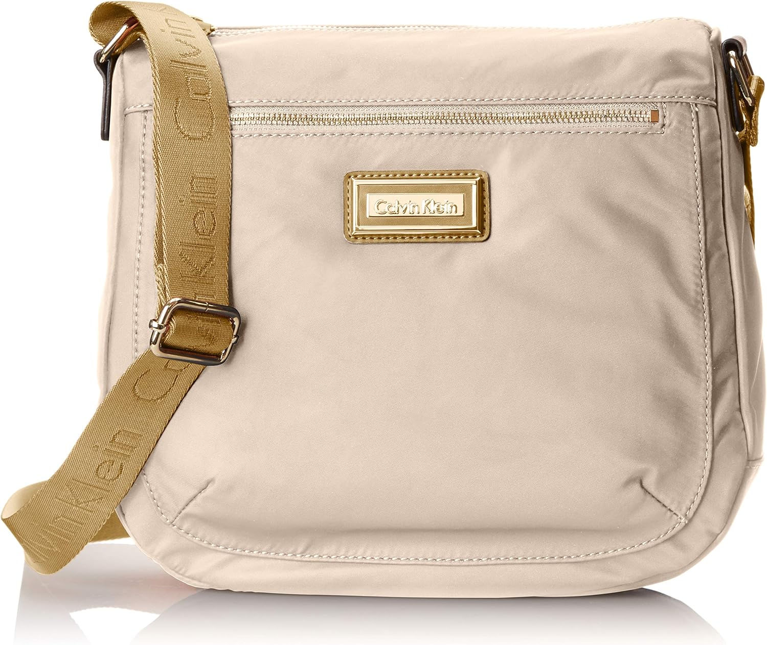 Calvin Klein Women's Belfast Nylon Top Zip Messenger Crossbody Bag