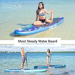 SereneLife Inflatable Stand Up Paddle Board