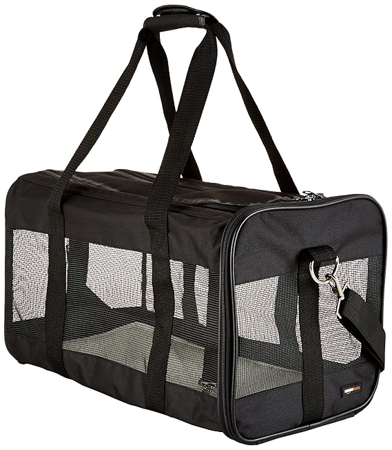 AmazonBasics Transporttasche für Haustiere, weiche Seitenteile