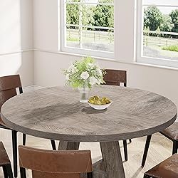 Tribesigns Round Dining Table Wood Kitchen Table