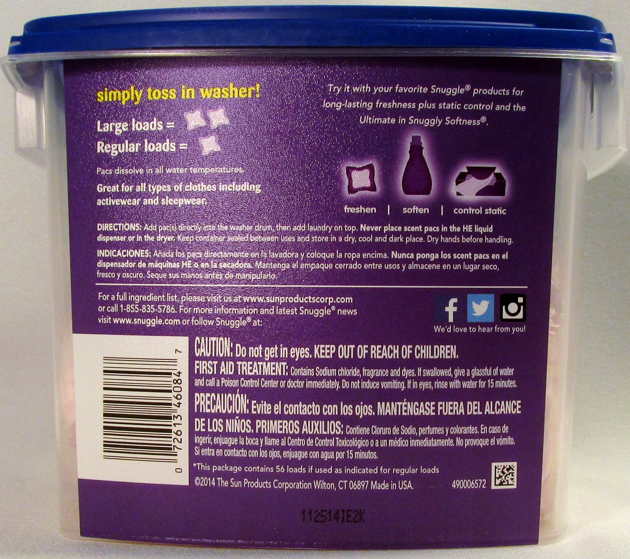 Snuggle Exhilarations In Wash Laundry Scent Booster Pacs, Lavender & Vanilla Orchid, 56 Count