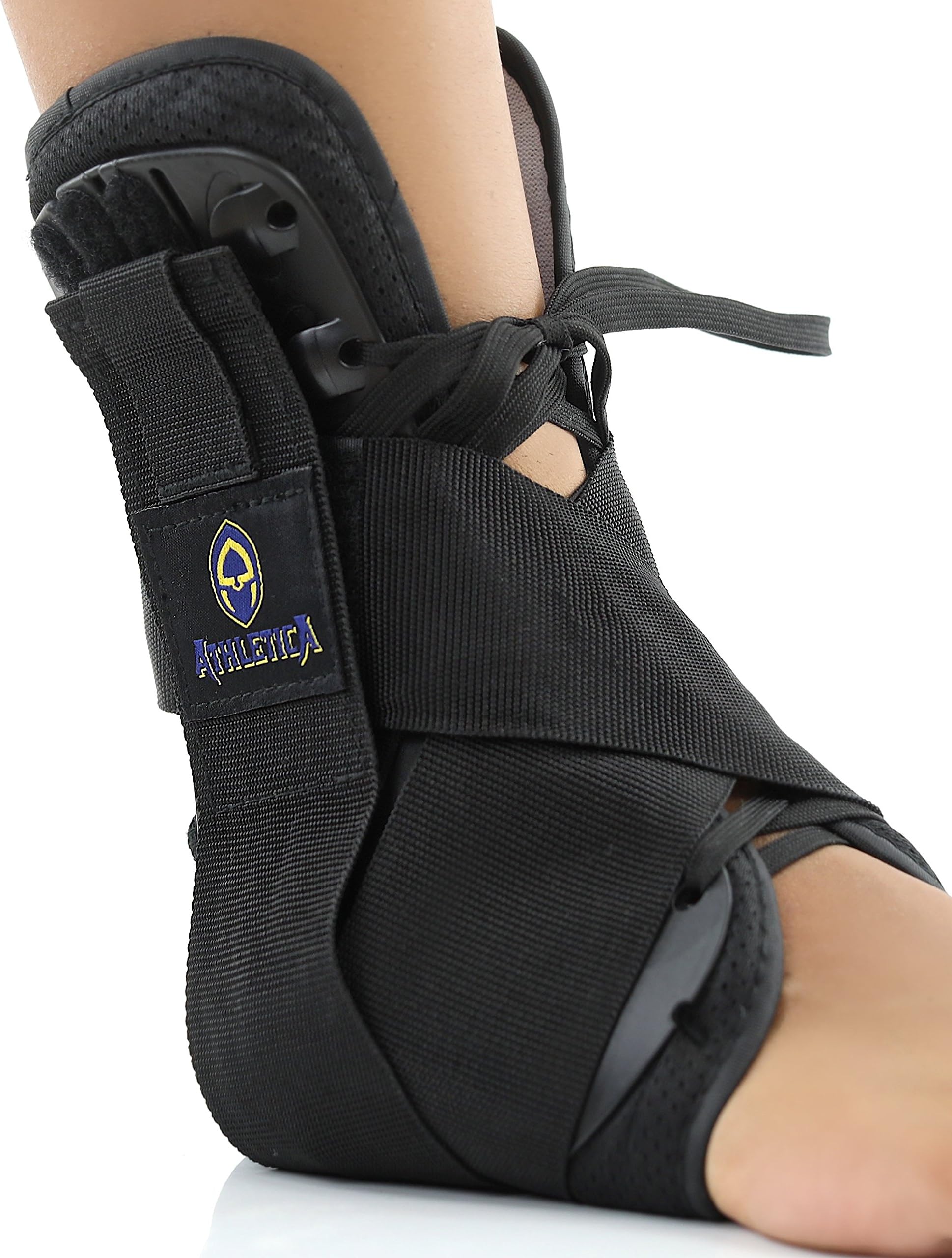 Ankle Brace Lifts and Supports Your Arch Comfortably using Reinforced Side Stabilizers with Straps and Adjustable Closures | Men and Women Ankle Support | Full Support Ankle Compression Sleeve, Large