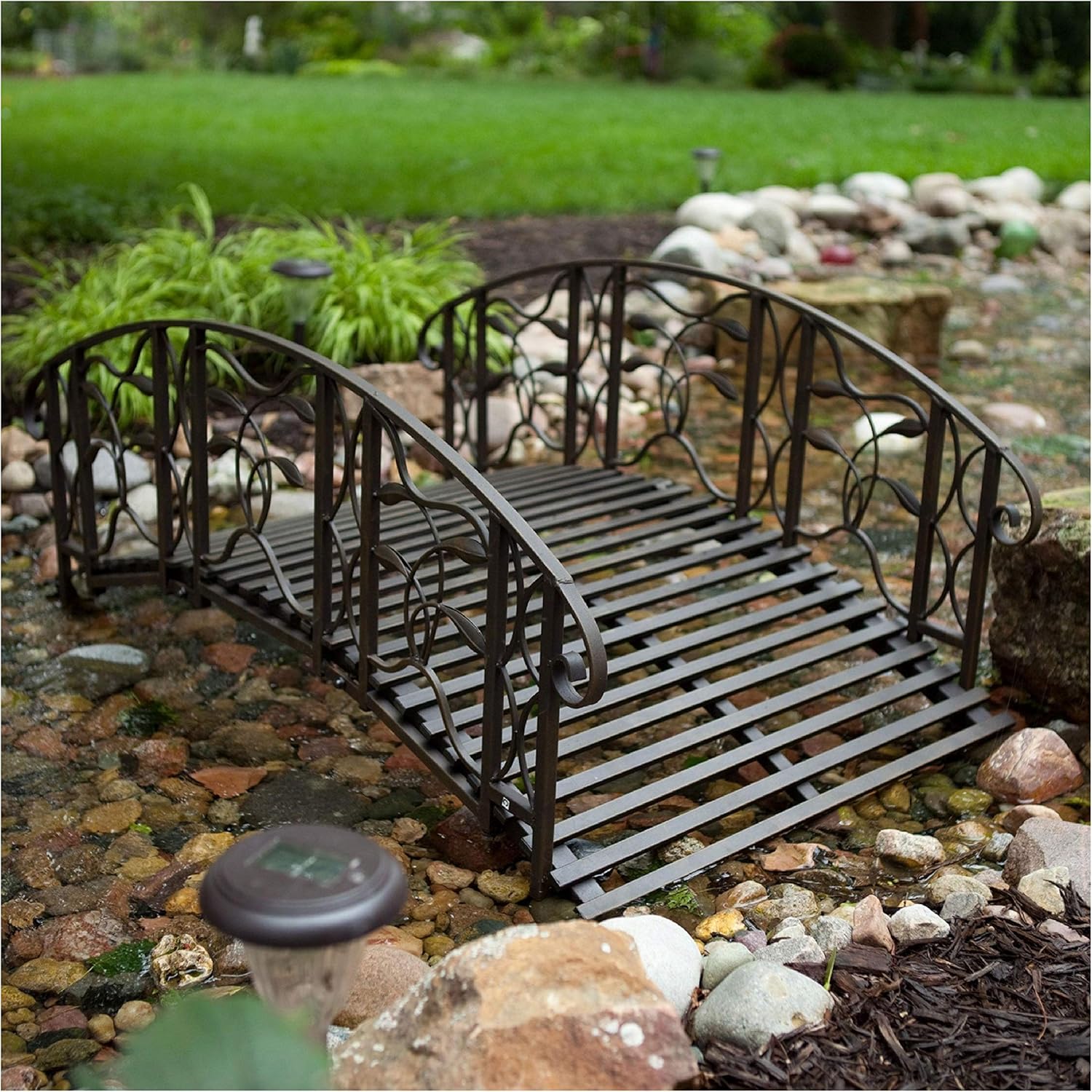 Garden Bridge, 4Foot Steel Frame Metal Garden Bridge in