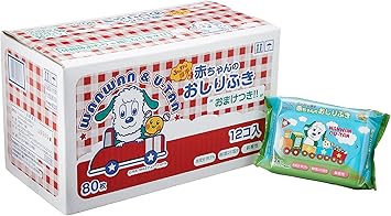Amazon いないいないばぁっ 赤ちゃんのお尻拭き 80枚 12個入 昭和紙工 Shyowa Shiko おしりふき