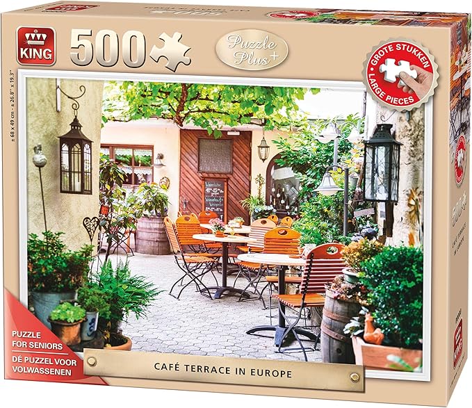 King 5532 Cafe Terrace in Europe Senior Jigsaw Puzzle for Adult (500