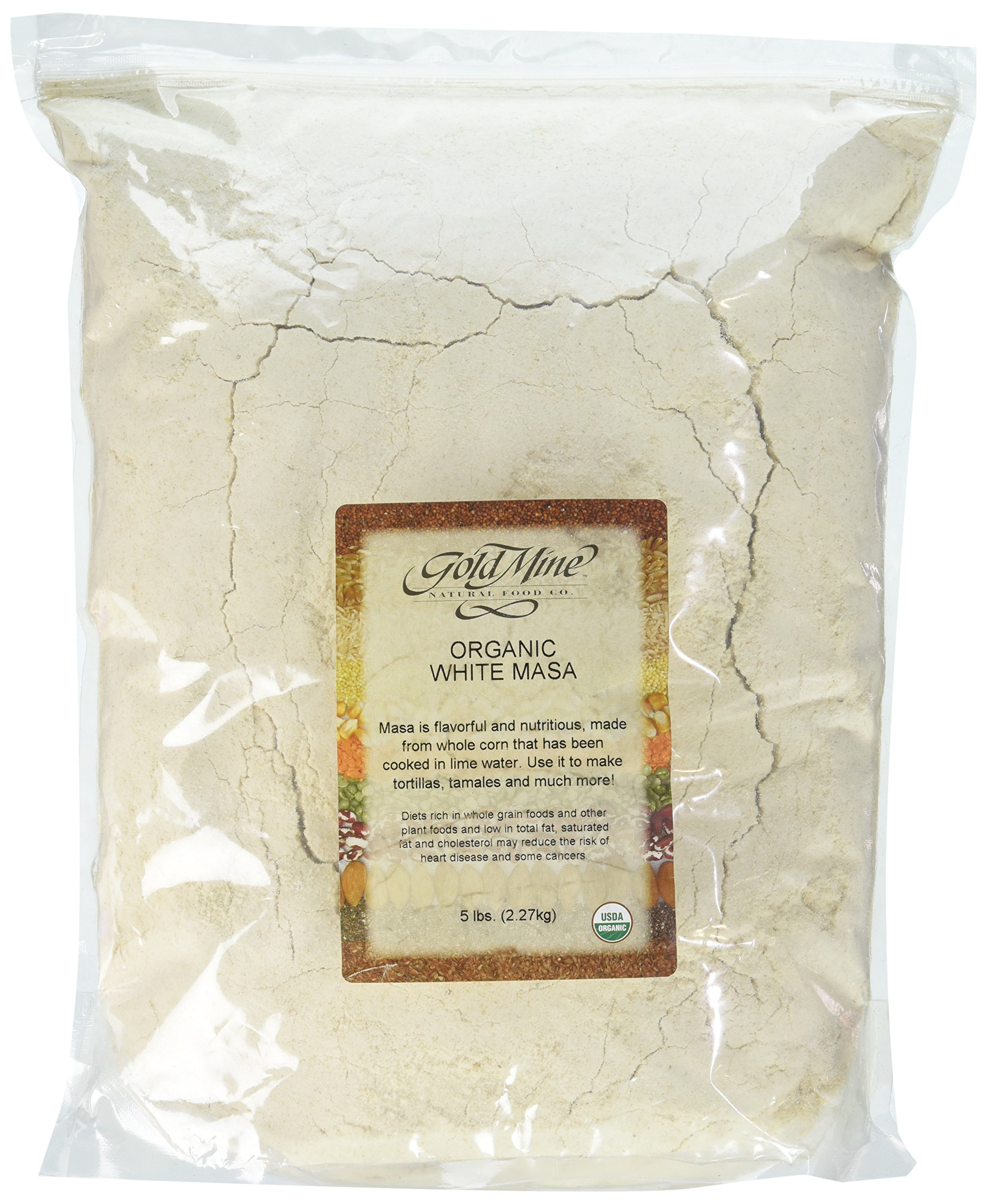 Gold Mine White Corn Masa Harina USDA Organic Macrobiotic, Vegan