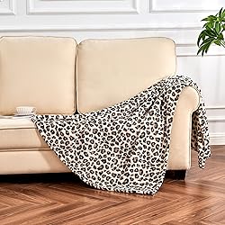 Edenleaf Leopard Print Blanket Fleece Throw Blanket