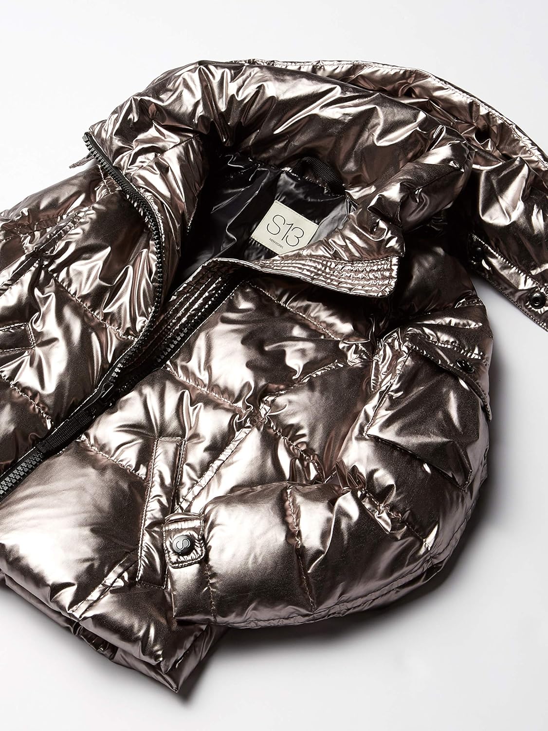 S13 girls Toddler Metallic Mogul Down Puffer: Clothing
