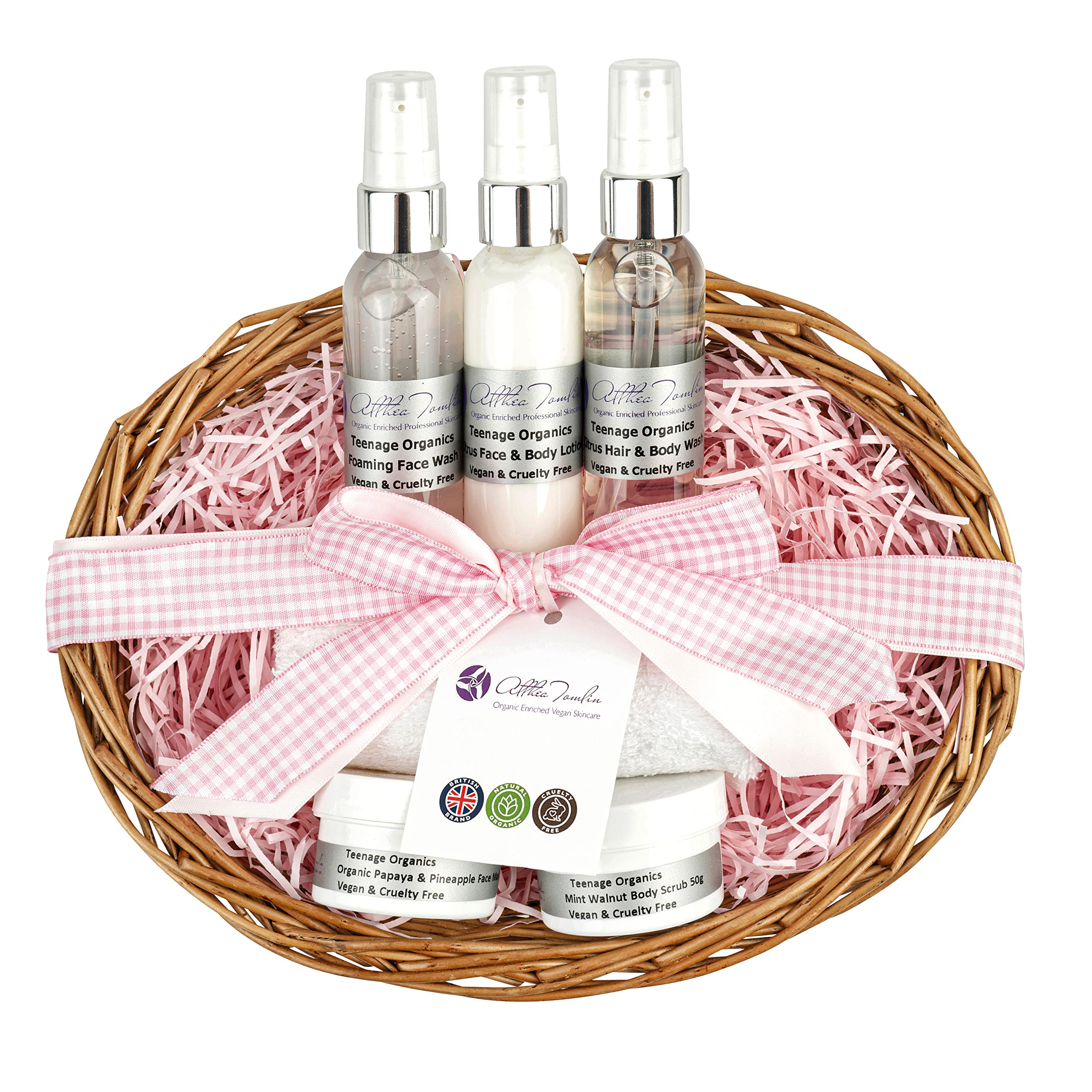 Organic teenage girls gifts, teenage girls pamper gift set, birthday gifts for teenage girls, pamper sets for teenage girls, face wash for spots and acne prone skin