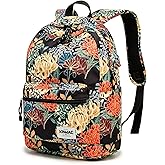 Kinmac Laptop Backpack with USB Charging Port for Laptop Up to 15.6 Inch Men Women Travel Outdoor Backpack (Golden Chrysanthemum)