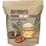 Anthony's Diastatic Dry Malt Powder, 1.5 lb, Made in the USA, Diastatic, Malted Barley Flour