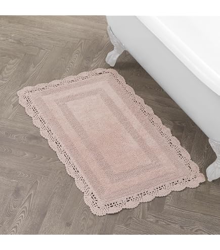 Amazon.com: Laura Ashley Heathered Crochet Border 100% Cotton 20