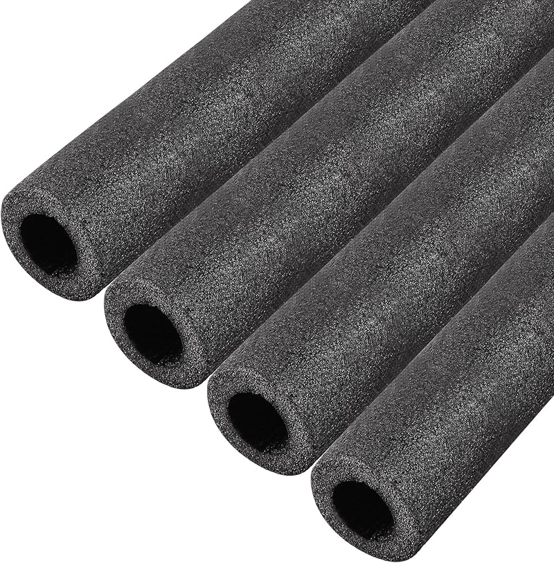 sourcing map Foam Tube Pipe Insulation 1.64 Ft L 0.98in ID 1.56in OD Black 4pk