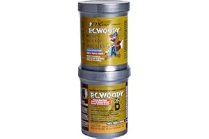 PC Products PC-Woody Wood Repair Epoxy Paste, Two-Part 12 oz in Two Cans, Tan