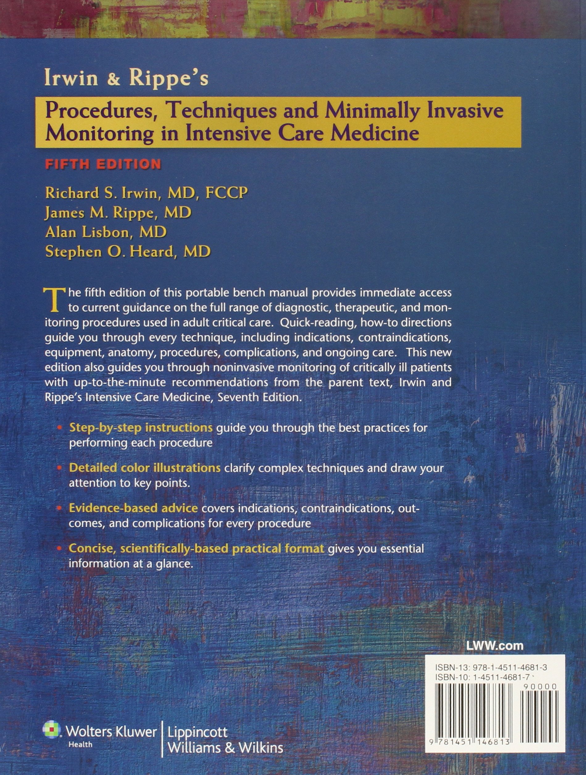 Buy Irwin & Rippe's Procedures, Techniques and Minimally Invasive  Monitoring in Intensive Care Medicine Book Online at Low Prices in India |  Irwin & Rippe's ...