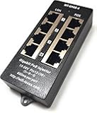 WT-GPOE-4 gigabit Poe injector for 802.3af devices - 4 Port Power over Ethernet wall mount with shielded RJ45 - POWER SUPPLIES AVAILABLE SEPARATELY