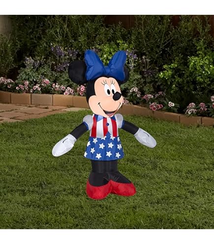 Gemmy Airblown Inflatable Patriotic Snoopy - 3.5 Ft Tall 4th Of July Decoration With LEDs