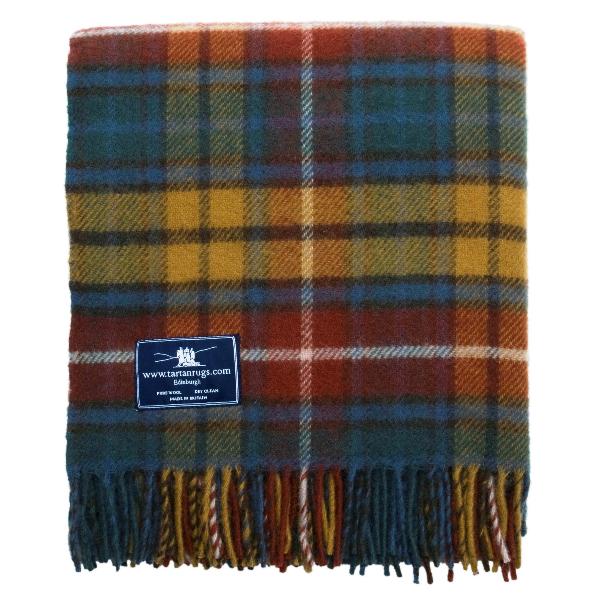 Antique Buchanan Tartan Premium Wool Travel Rug