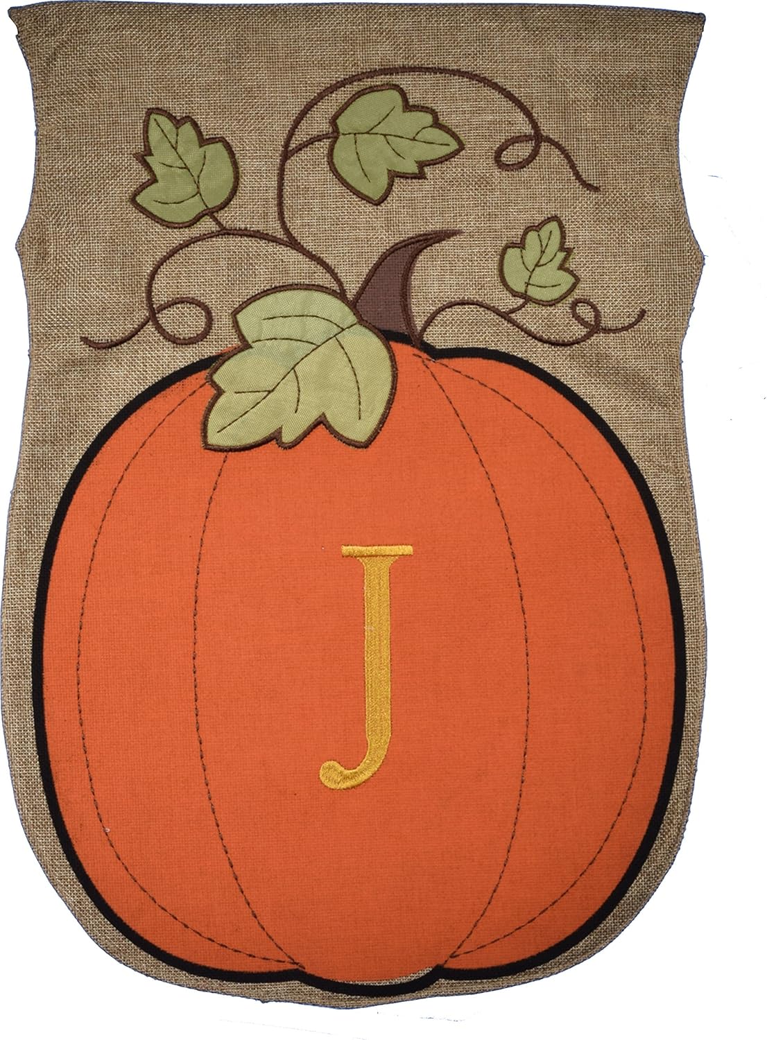 Amazon.com : Home Garden Flag Monogram Fall Pumpkin Burlap Autumn