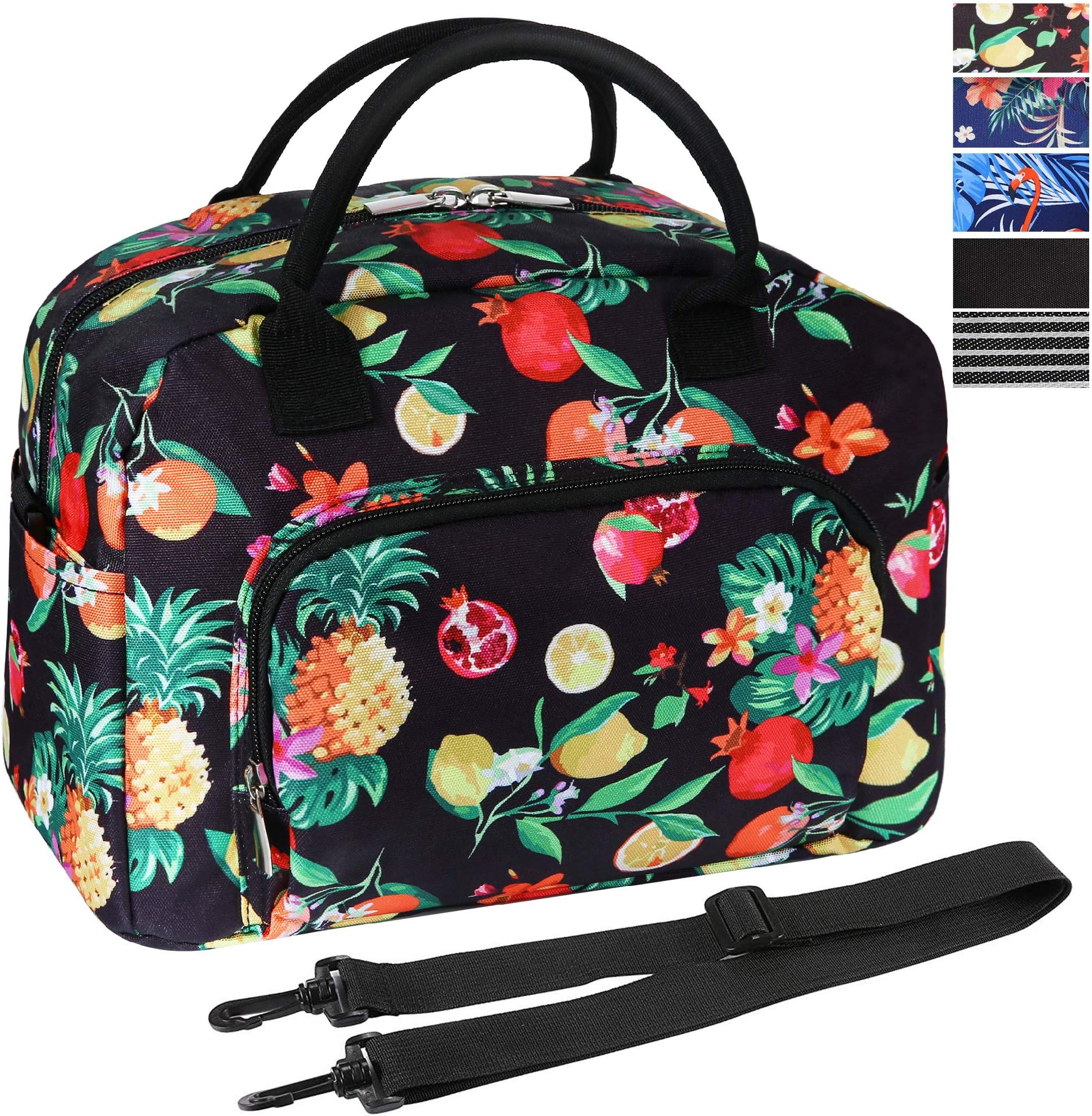 ORASANT Lunch Bag, Large& Durable Insulated Water-Resistant Cooler& Thermal Lunch Bag for Women and Men, Fashionable Lunch Box with Detachable Shoulder Strap for Work, School, Beach, Picnic, Fruits