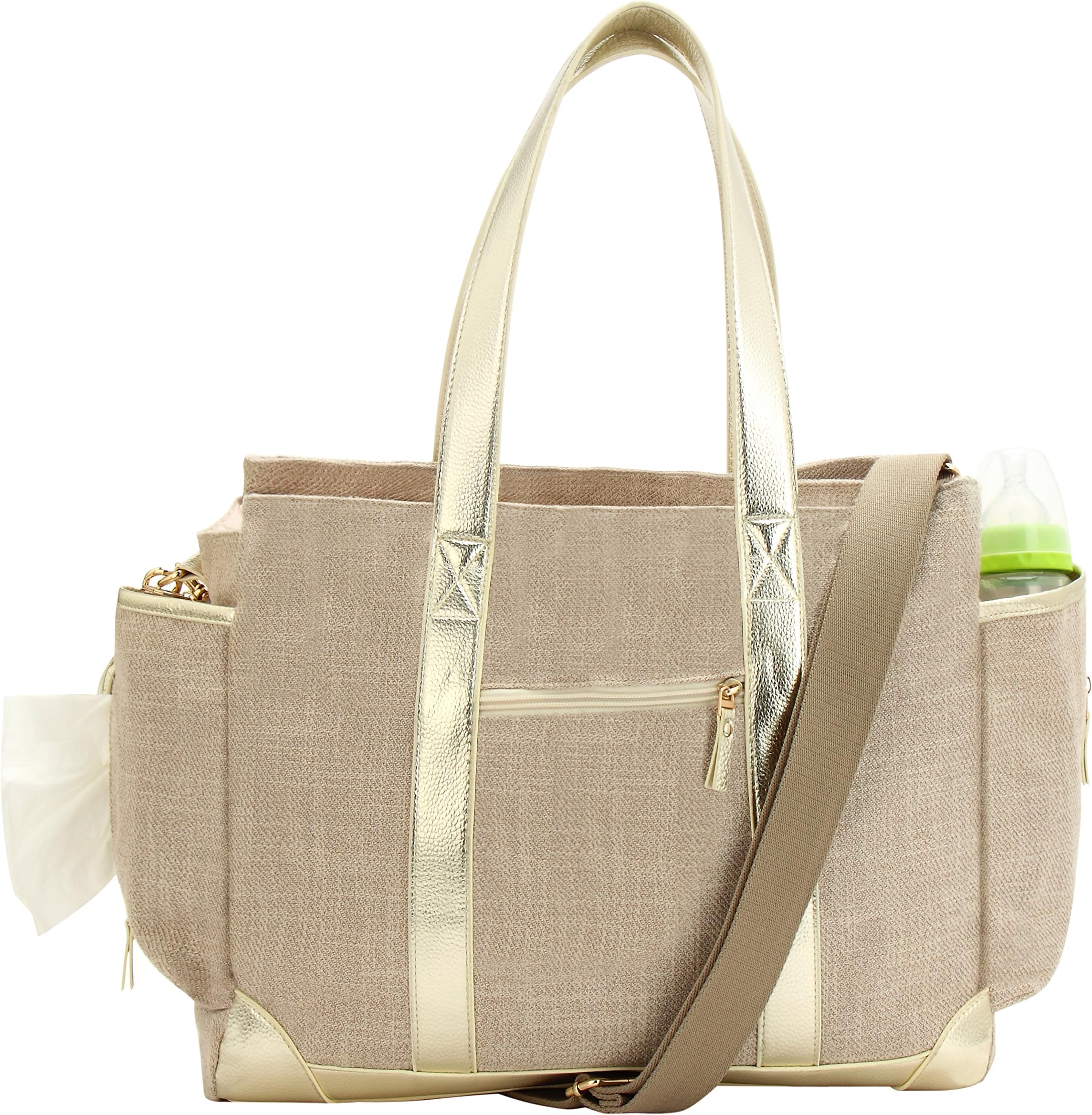 Designer Diaper Bag by MB Krauss - Large Women’s Diapering Tote with Multiple Pockets, Luxurious Design - for Every Day Use (Classic Tote)