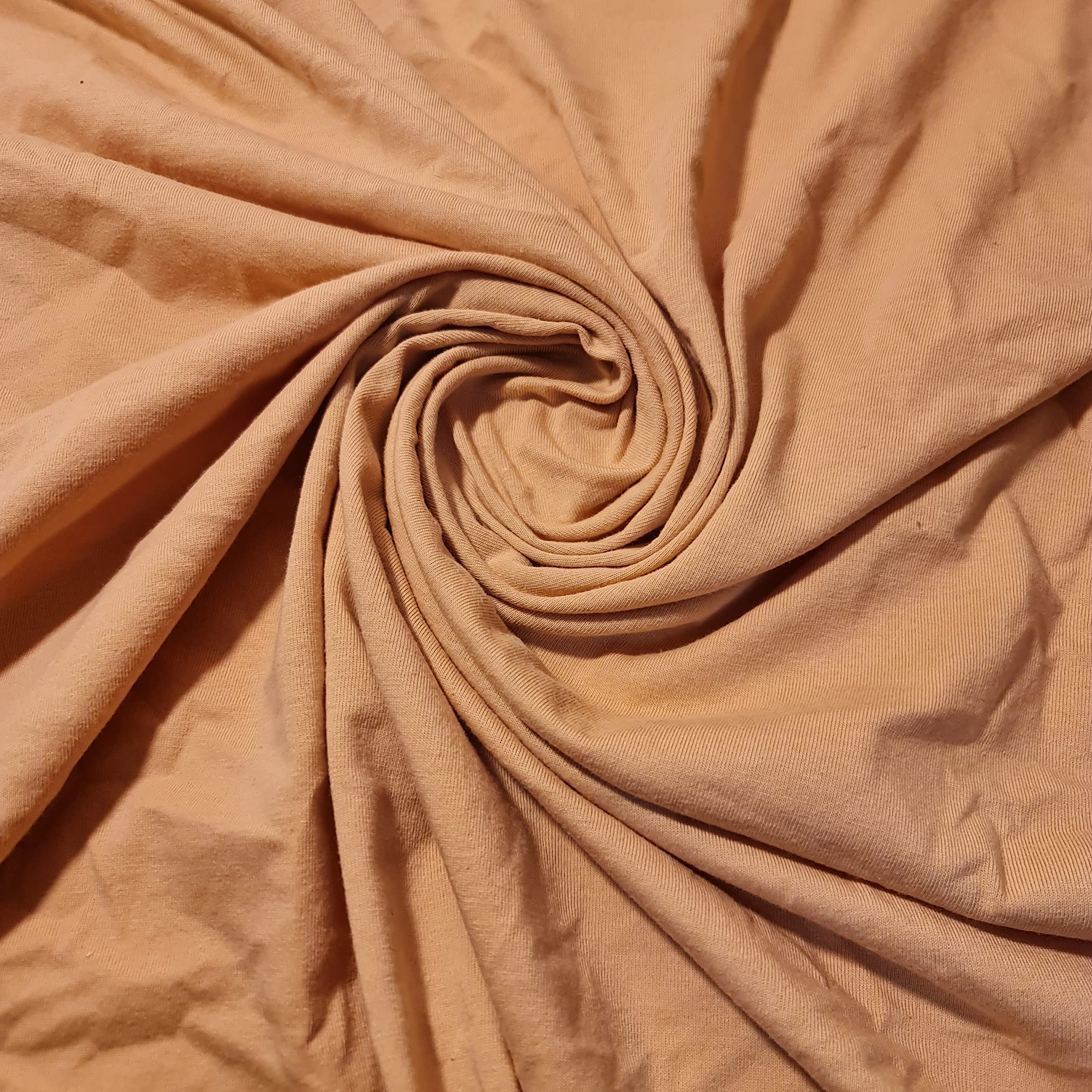 Soft Printed Cotton Jersey Stretch Knit Fabric – Ideal for T-Shirts, Babywear, Dressmaking & Crafts | 58" (150cm) Wide | Sold Per Meter (Pre-Cut) (Gold)