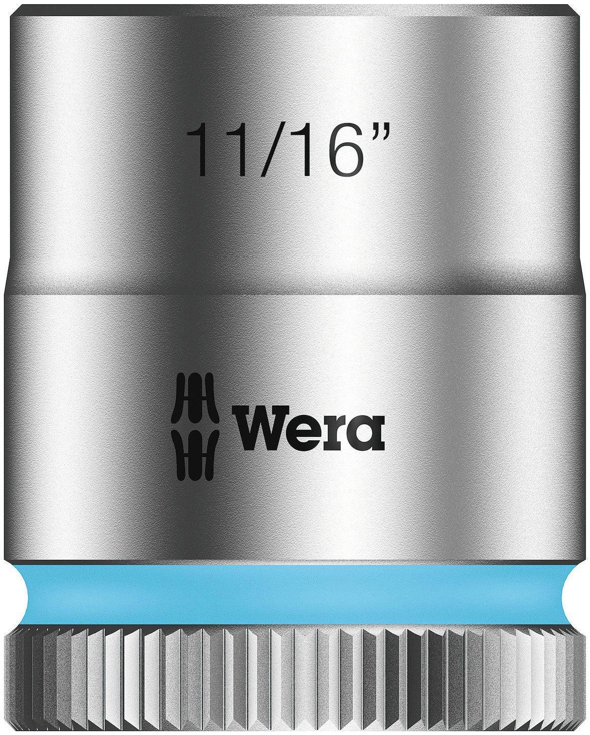 Wera 05003577001 11/16-Inch 8790 HMB Zyklop Socket with Hexagon Drive - Silver