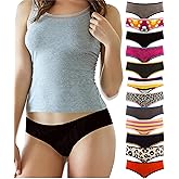 Sexy Basics Women's Hipster Underwear | Cotton Spandex Stretch Flexible Fit Ultra Soft Panties | Multi Packs