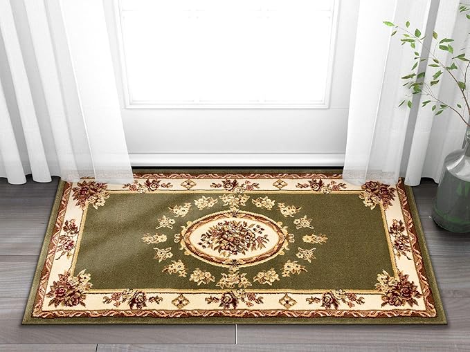 Well Woven Timeless Le Petit Palais Green Traditional Area Rug 2'3" X 3'11" Kitchen