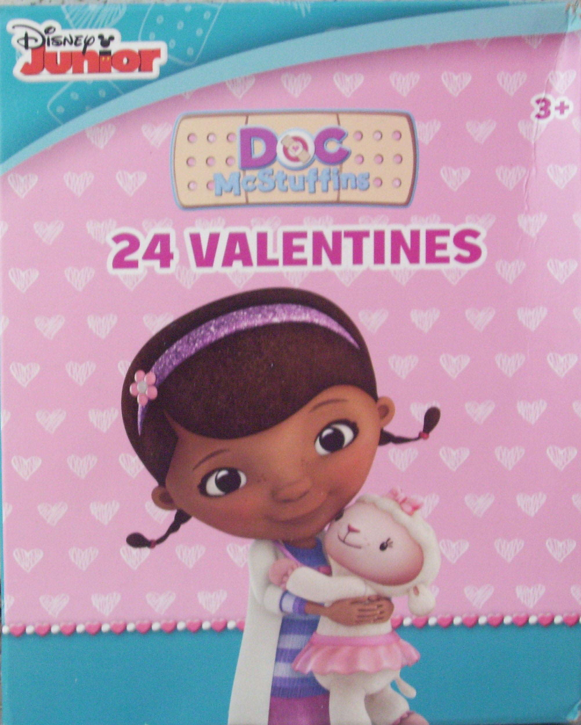 Disney Junior 24 Count Doc McStuffins Kids Classroom Valentine Exchange Cards 2-Pack (48 Total Cards)