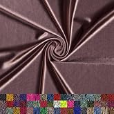 LitLook Royal Knit Satin Fabric by the Yard - 60" Wide 4-Way Stretch Silky Satin Cloth Fabric for Bridal Wear, Dresses, Leggings, Skirts, Jumpsuits, Dancewear &amp; Costumes - Rose Wood - 1 Yard