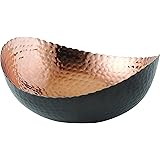 Elegance 72072 Eclipse Bowl, 8.25" x 7.5", Black/Copper